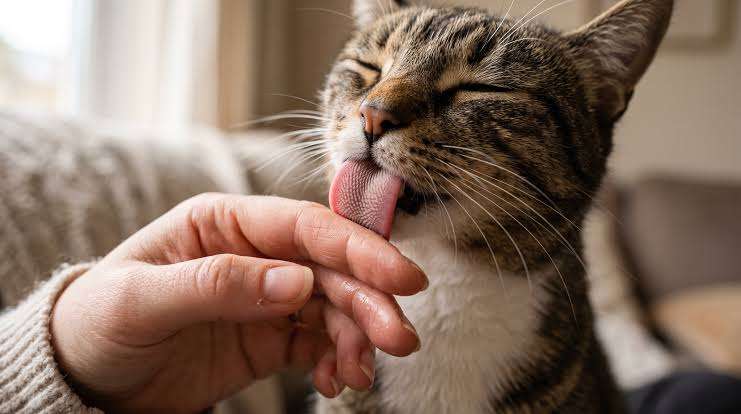 Por qué tu gato te lame y qué significa este comportamiento
